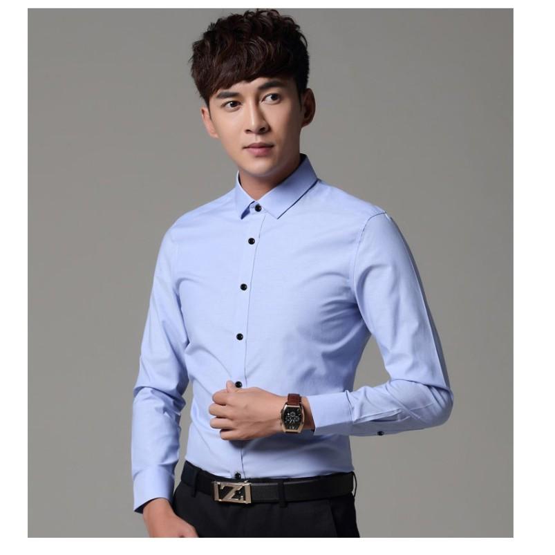 Áo sơ mi nam dài tay body hàn quốc