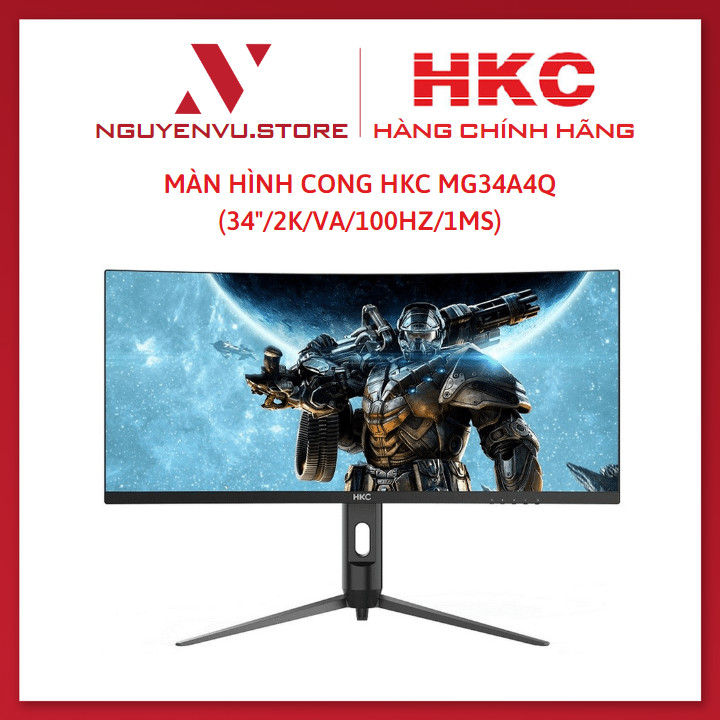 Màn hình cong HKC MG34A4Q (34&quot;/2K/VA/100Hz/1ms) - Hàng Chính Hãng