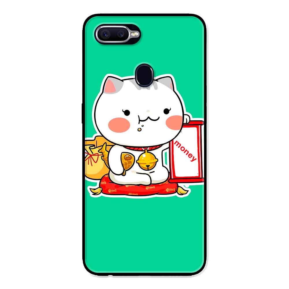 Ốp Lưng in cho Oppo F9 Mẫu Mèo May Mắn 4 - Hàng Chính Hãng
