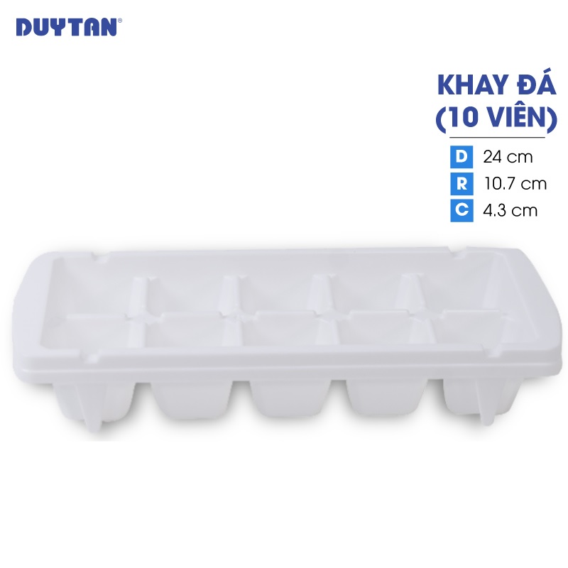 Khay đá 10 viên nhựa Duy Tân (24 x 10.7 x 4.3 cm) - 12996 - Giao màu ngẫu nhiên - Hàng chính hãng