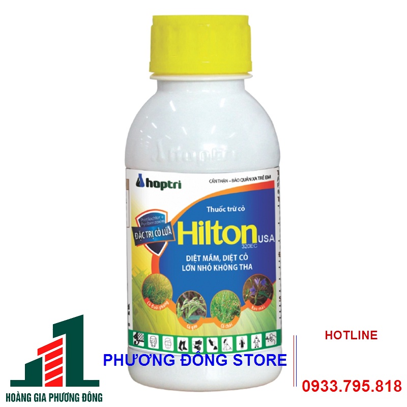 Thuốc trừ cỏ hậu nảy mầm Hilton USA 320EC - chai 100ml, chai 500ml, chai 1 lít