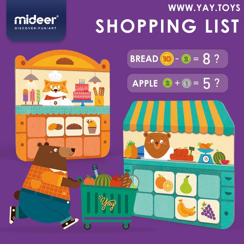 Bộ Trò Chơi Mô Phỏng Mua Sắm Shopping List 3+ - MIDEER