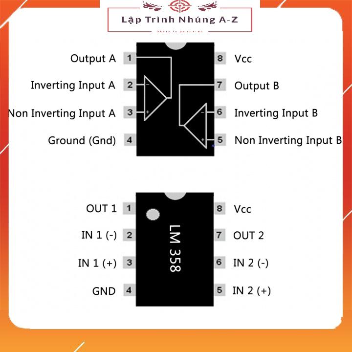 [Lập Trình Nhúng A-Z][44] IC So Sánh LM358 LM358P DIP-8