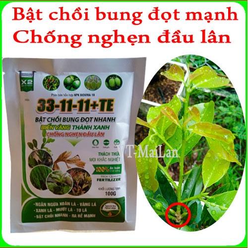 Phân bón lá vi lượng 33-11-11+Te gói 100gr