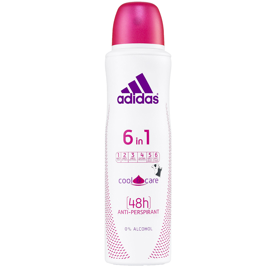 Xịt Khử Mùi Toàn Thân Nữ Ngăn Mồ Hôi Adidas 6 In 1 Cool & Care 150ml