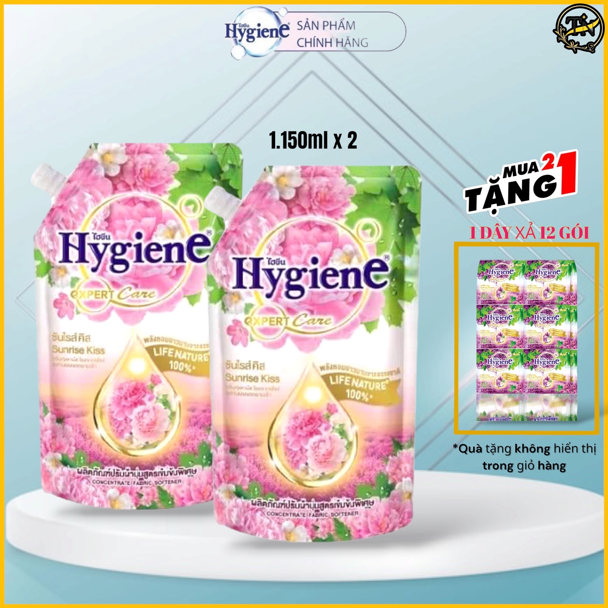 [Hồng or Cam] Nước Xả Vải Đậm Đặc Thái Lan HYGIENE Túi 1150ML