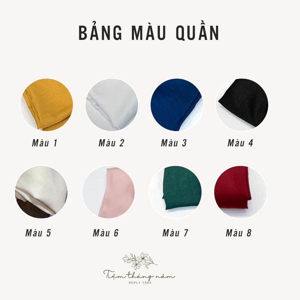 Áo dài "Hoa thơm cỏ lạ" - màu Xanh jeans