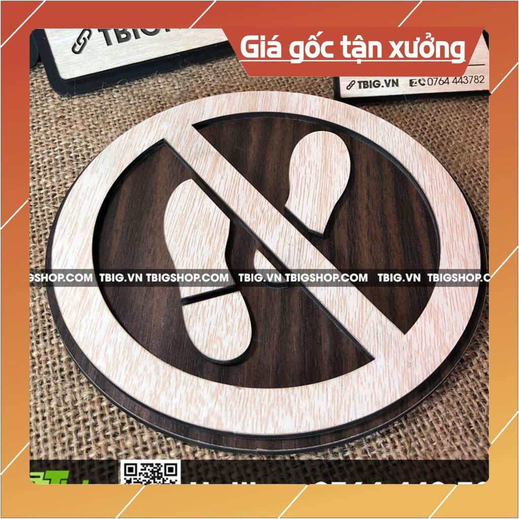 Bảng cấm dẫm lên cỏ bằng gỗ cắt laser 2 lớp mặt veneer