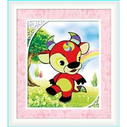 Tranh đính đá 12con giáp  kích thước:30*36cm chưa đính đá