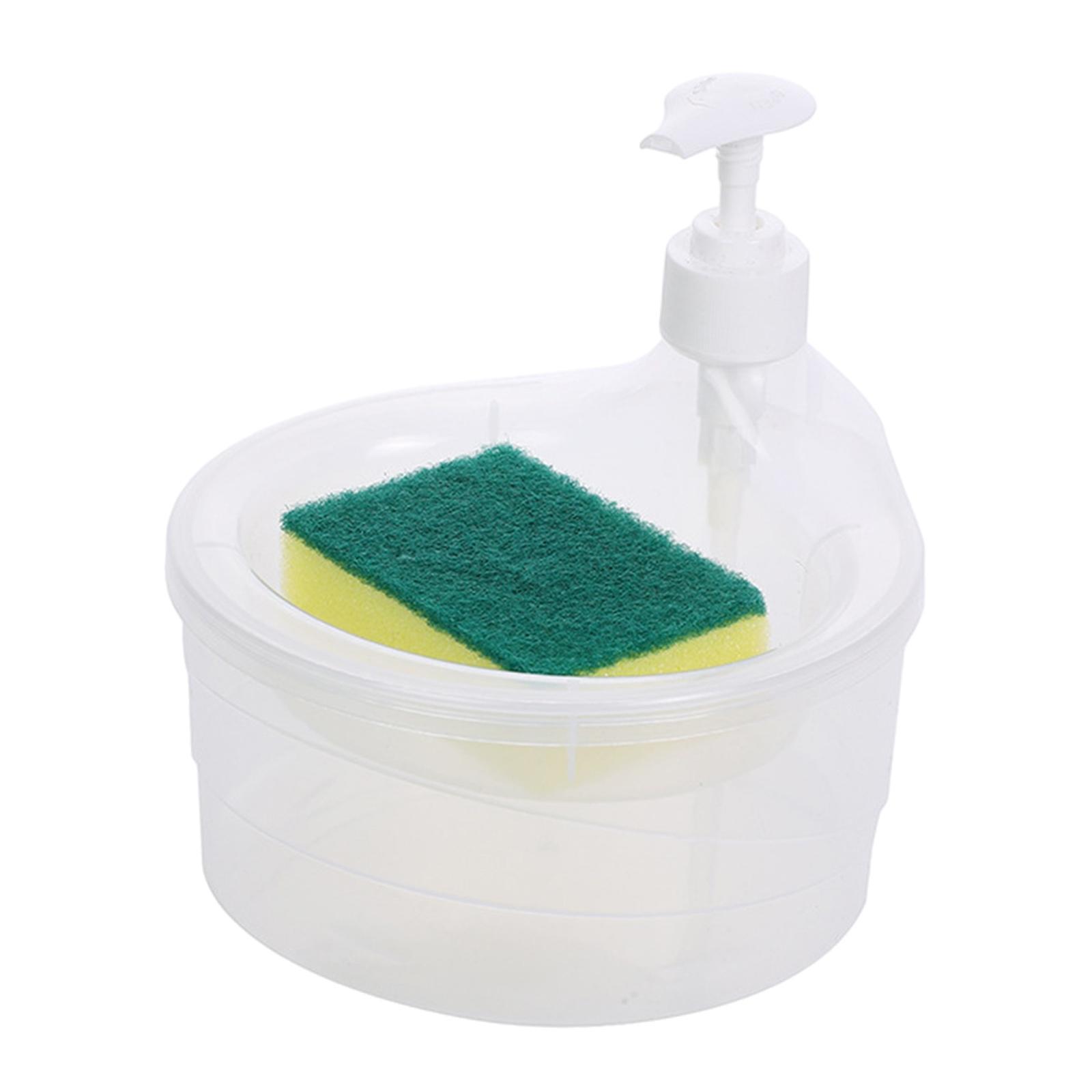 Soap Dispenser and Scrubber Holder Practical Kitchen Soap Dispenser for Home