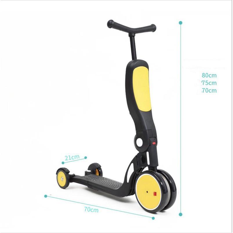 Xe scooter xếp gọn 5in1 đa năng FREEKIDS Version 2020 kèm tay đẩy