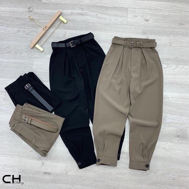 Quần baggy khuy chân kèm dây lưng L1
