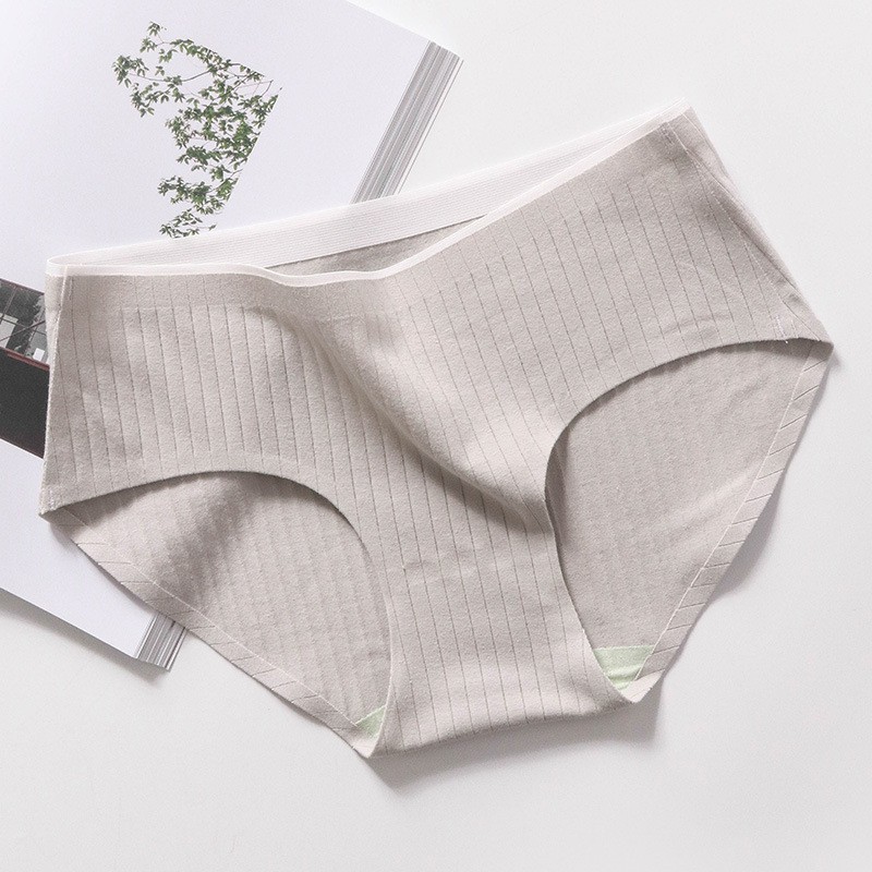 Combo 5 Quần Lót Nữ cotton gân cạp ép không đường may kháng khuẩn thấm hút mồ hôi