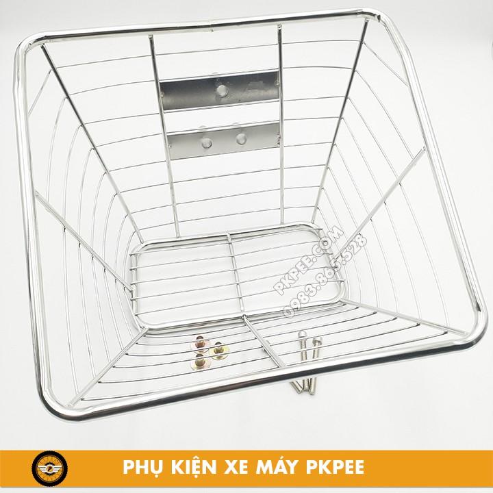 Rổ Inox Xi Màu Gắn Dream, Wave, Sirius