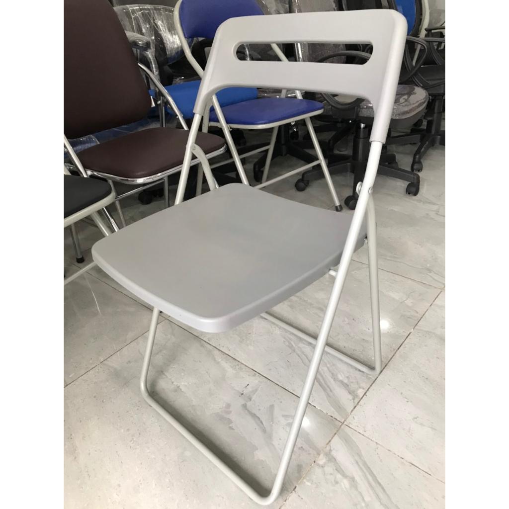 Ghế xếp gấp gọn văn phòng GG08-S khung thép sơn, mặt nhựa đúc, bảo hành 12 tháng