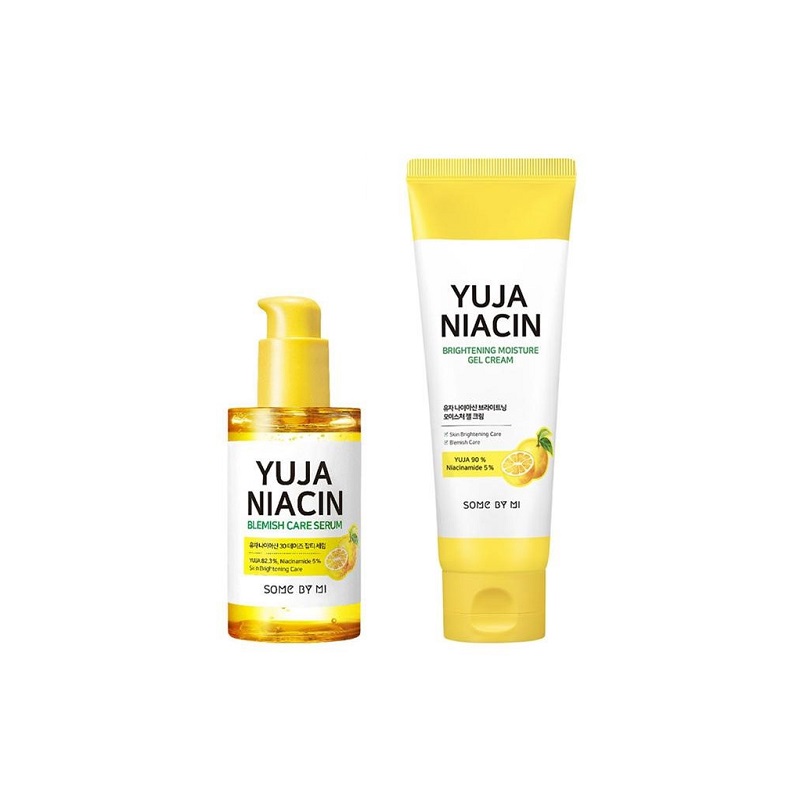 Combo Tinh chất dưỡng trắng Some By Mi Yuja Blemish Care & Kem dưỡng dạng gel Some By Mi Yuja Niacin Brightening Moisture Gel Cream