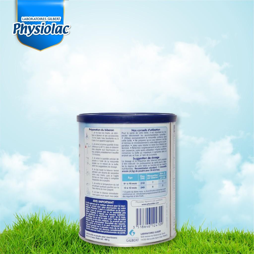 Sữa bột Physiolac 2 400g (Bổ sung DHA)