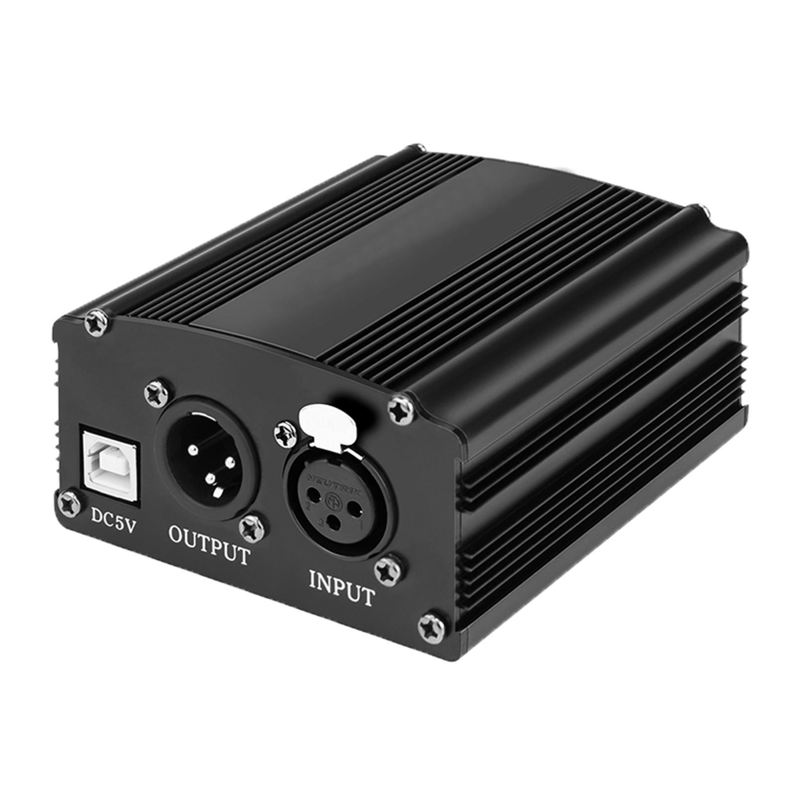 48V  Power Supply with Charging Cable for Microphone Music Recording