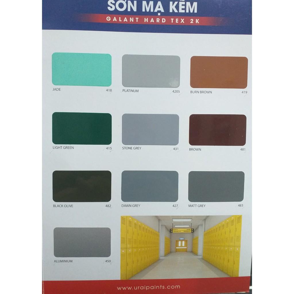 Sơn sắt kẽm Galant Hard tex 2k màu đen 410 (3.75L/Bộ)