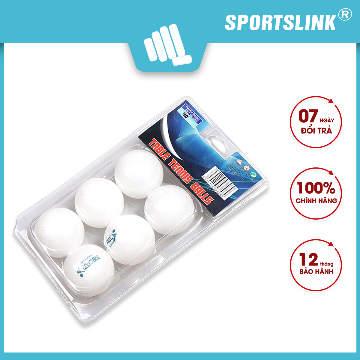 Bộ 6 quả bóng bàn PVC Regail độ nảy cực chuẩn Sportslink