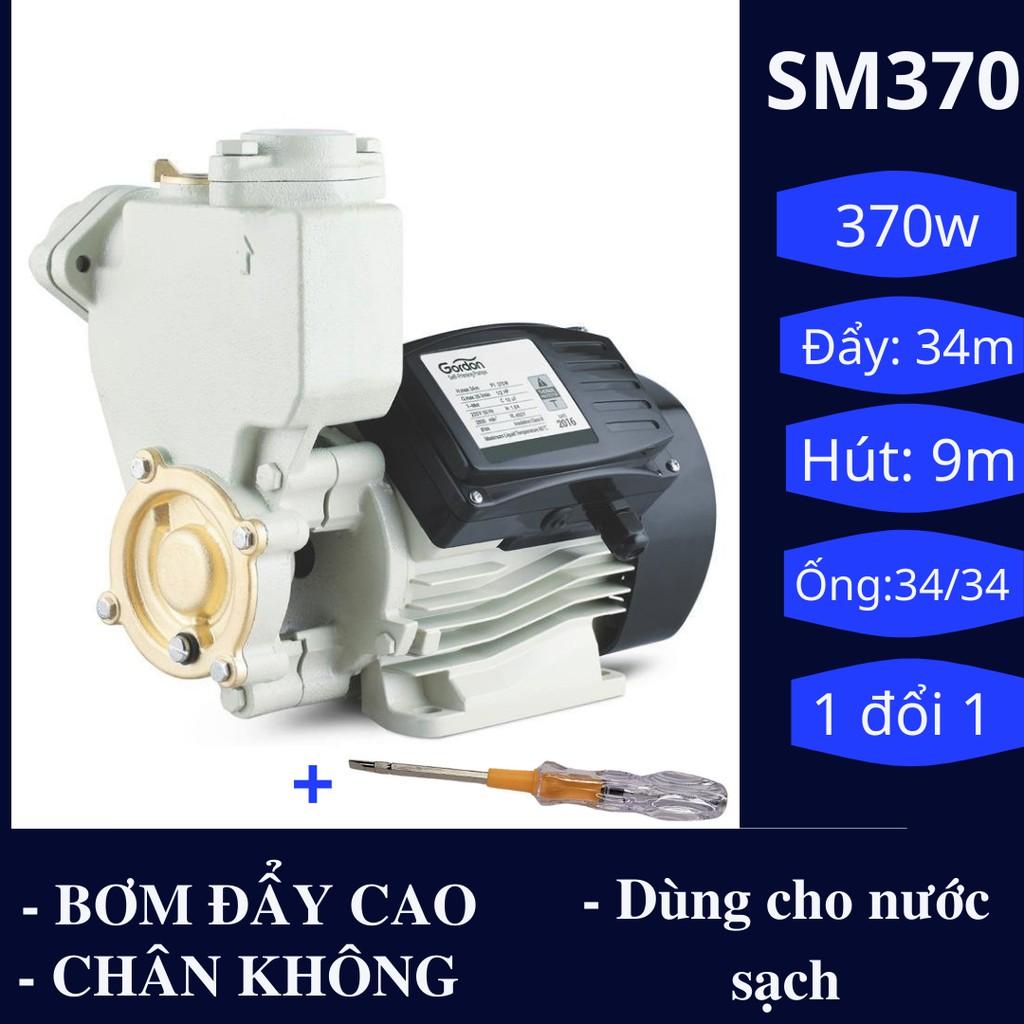 Máy bơm đẩy cao, chân không SM370 - mô tơ đồng 100%, bơm mạnh + tặng kèm bút thử điện, băng keo điện