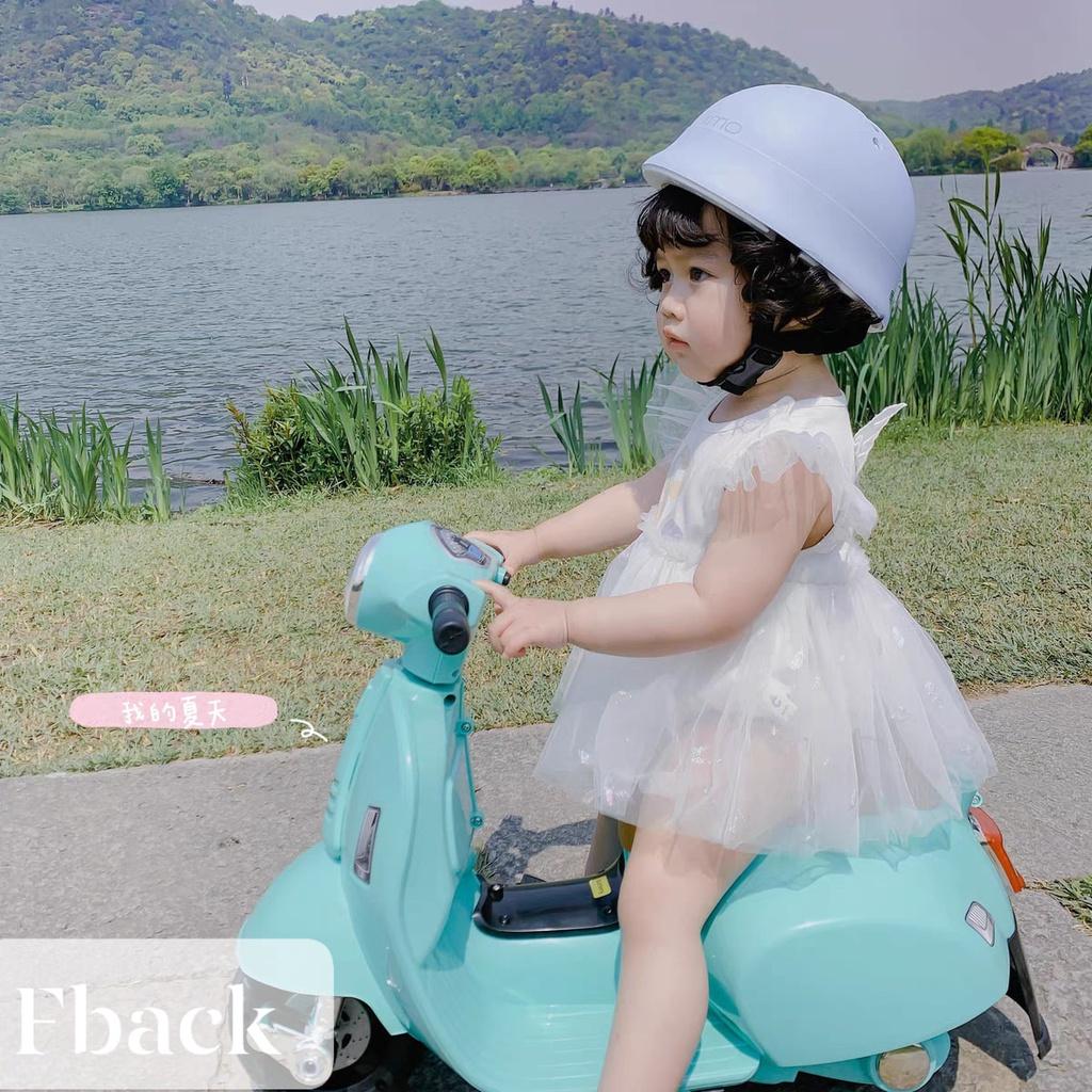 Xe máy điện trẻ em Q518 cao cấp kiểu dáng Vespa sang chảnh cho bé