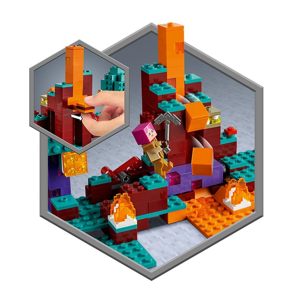 LEGO MINECRAFT 21168 Khu Rừng Sinh Thái Warped (287 chi tiết)