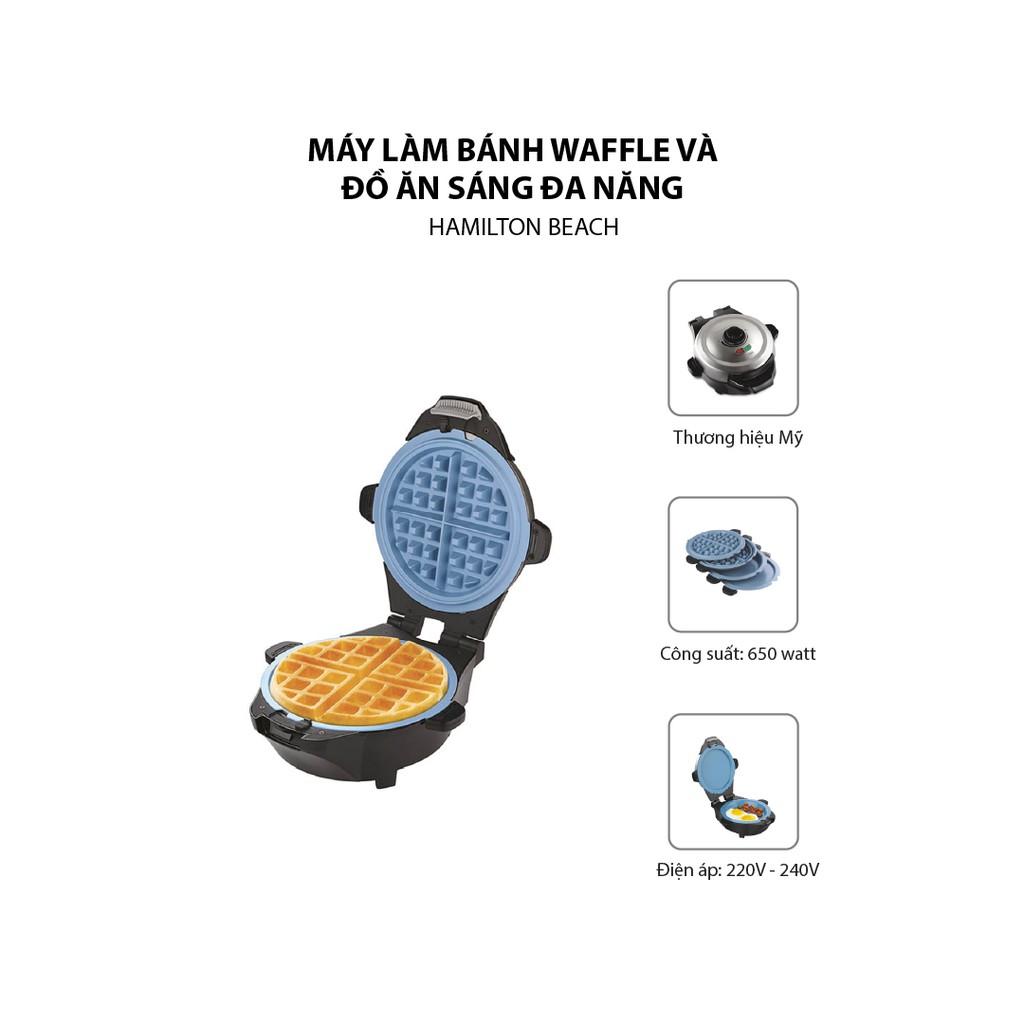 Máy làm bánh Waffle và đồ ăn sáng đa năng hàng chính hãng Hamilton Beach 26049-IN