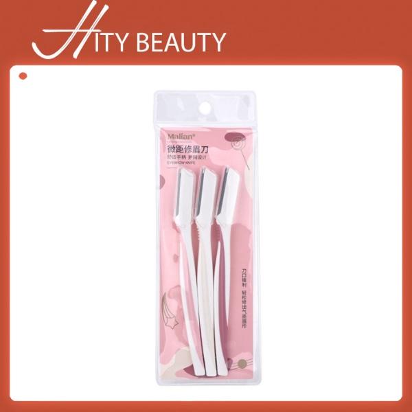 Dao cạo lông mày túi 3 cái  bằng thép không gỉ an toàn tiện dụng -- Hitty Beauty