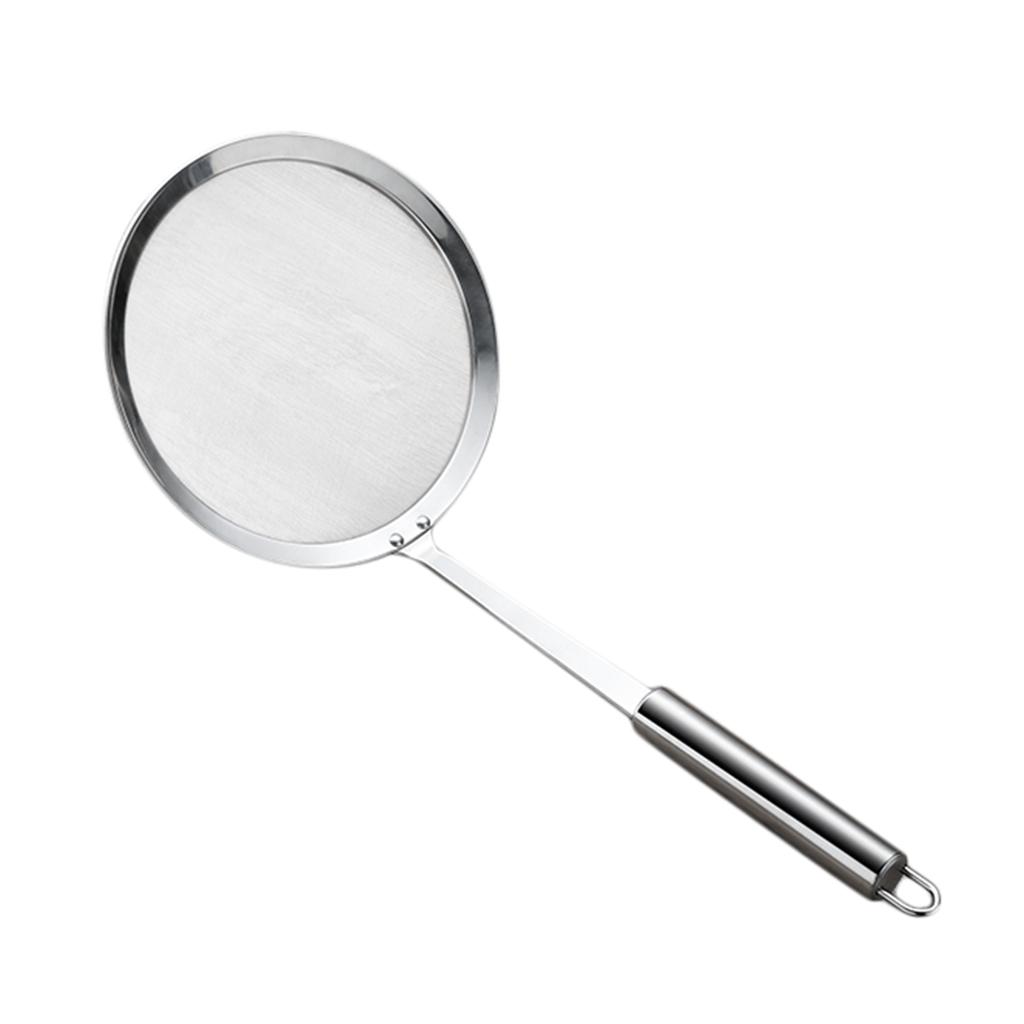 2x Stainless Steel Oil-Frying BBQ Mesh Spoon Wire Skimmer Spiral,16cm