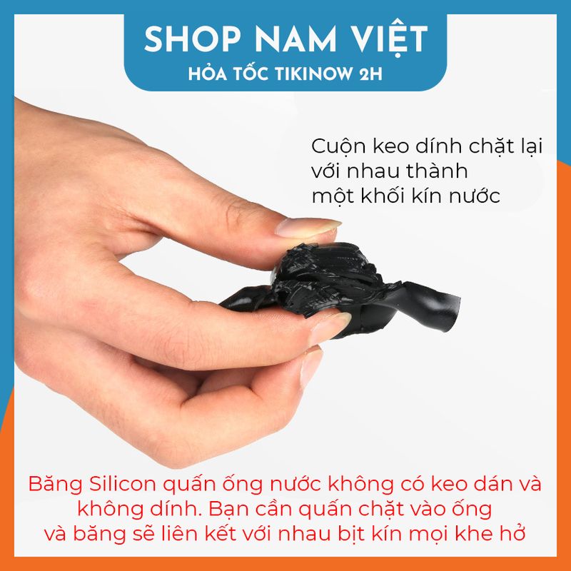 Băng Keo Vá Ống Nước Silicon Chịu Nhiệt Nóng Lạnh, Chống Thấm Nước