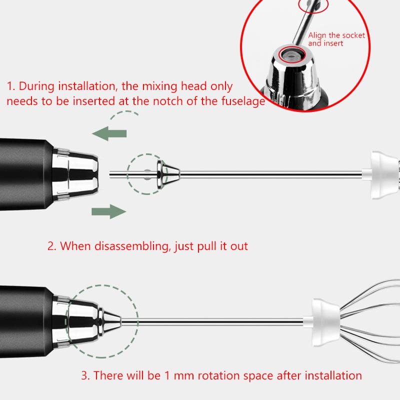 Cà Phê Sữa Frother Cầm Tay, USB Sạc 3 Tốc Độ Điện Bọt Sữa Máy Xay Sinh Tố Trộn Cho Cà Phê, Đánh Trứng