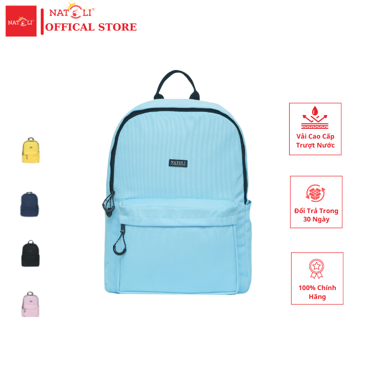 Balo đi học nam nữ thương hiệu NATOLI nhiều ngăn chống nước tốt - Basic Backpack B2