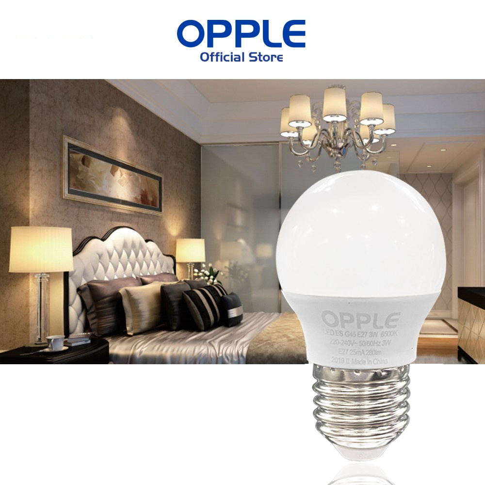 Bóng Đèn OPPLE LED Bulb Eco Save G45 E27 3W - Ánh sáng vàng 3000K