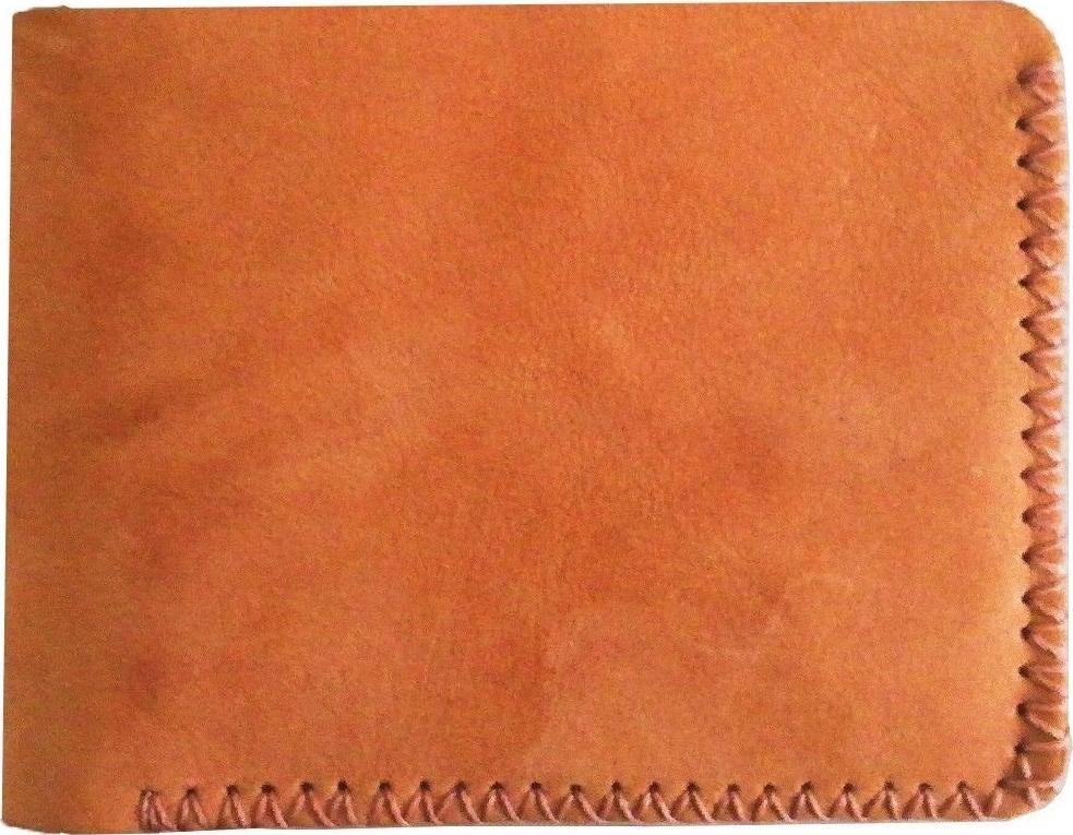 VÍ THỦ CÔNG DA BÒ THẬT 100%- MÀU BÒ DÁNG NGANG