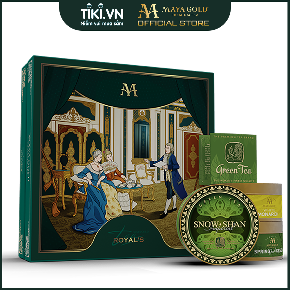 Bộ quà tặng Trà cao cấp Royal's Lux  thương hiệu Maya Gold Premium Tea có thiết kế sang trọng, đẳng cấp và độc đáo.