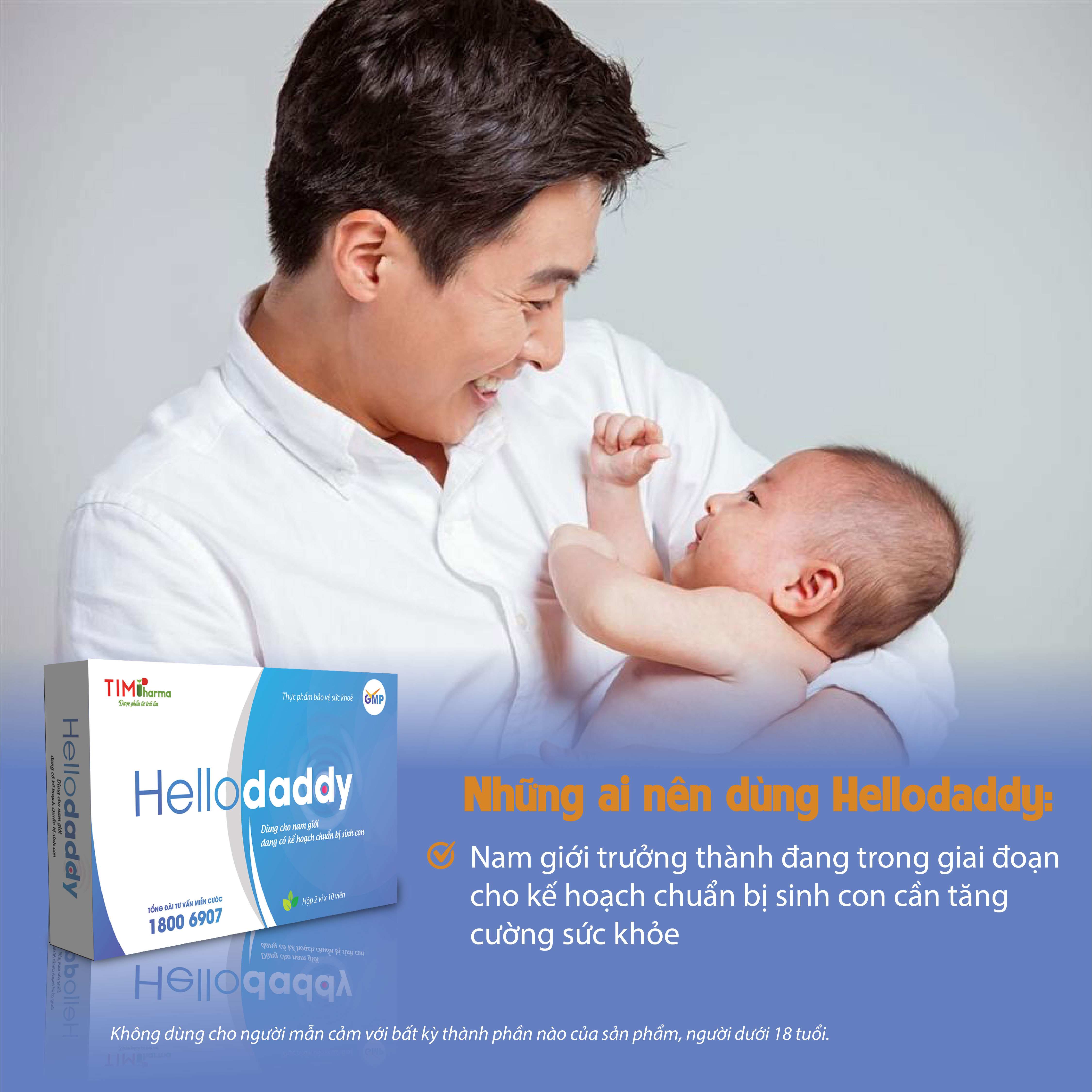 TPBVSK HELLO DADDY – Dùng cho nam giới đang có kế hoạch chuẩn bị có con