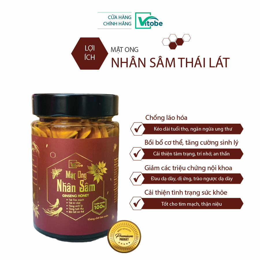 Mật Ong Nhân Sâm Vitobe - Hữu cơ 100%