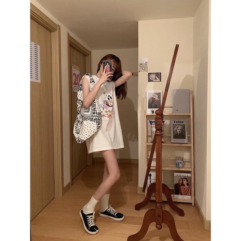 MS6668 Váy đầm thun nữ sát nách messy girl cá tính