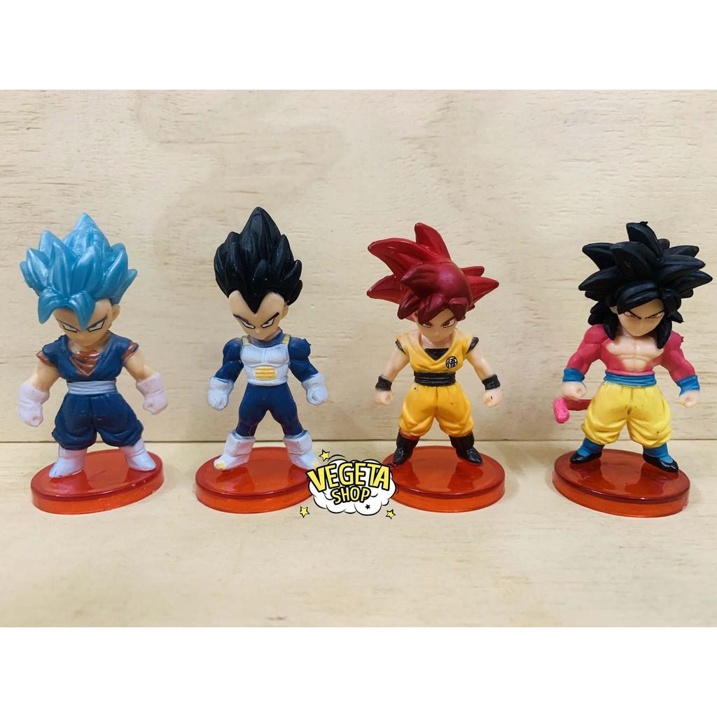 Mô hình Dragon Ball - Super 49 mẫu Vegeto Vegeta Buu Broly Gohan Gotenks Frieza Goku Rose SSJ4 Ma bư gầy Fide - Cao 7cml