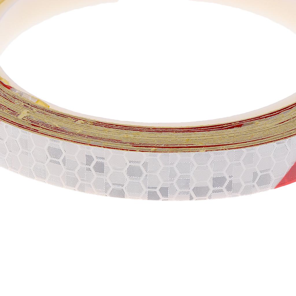 Reflective Strips Wheel Rim Sticker Tape Bicycle Motorcycle Car Decal Red White