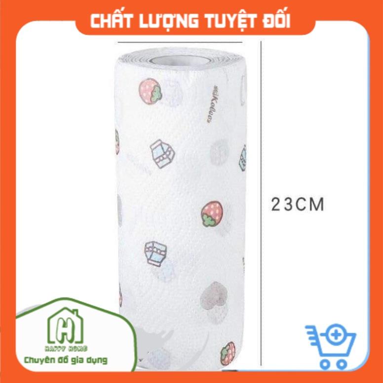 Cuộn Khăn Giấy Lau Bếp Đa Năng Màu Trắng 220 Tờ, Siêu Mềm, Siêu Dai, Có Thể Giặt Nhiều Lần