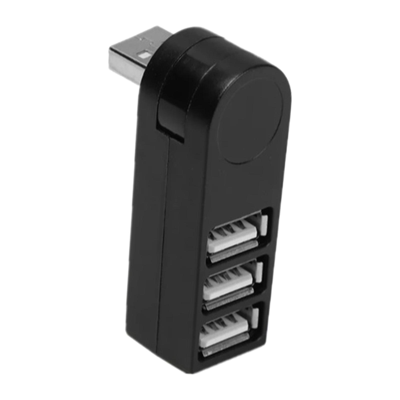 3 Port USB 2.0 Hub 270 Degree Rotatable USB Docking Station for PC Laptop Phones