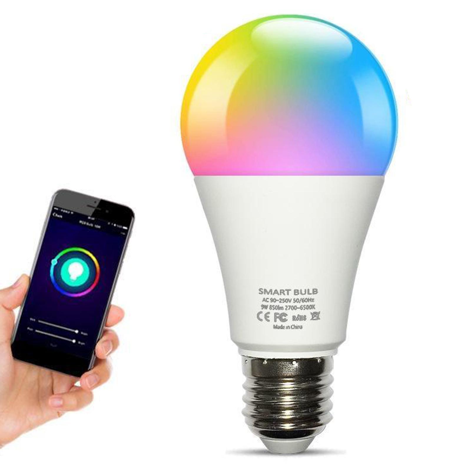 Smart LED Light Bulb RGBCW WiFi Dimmable Works with Alexa