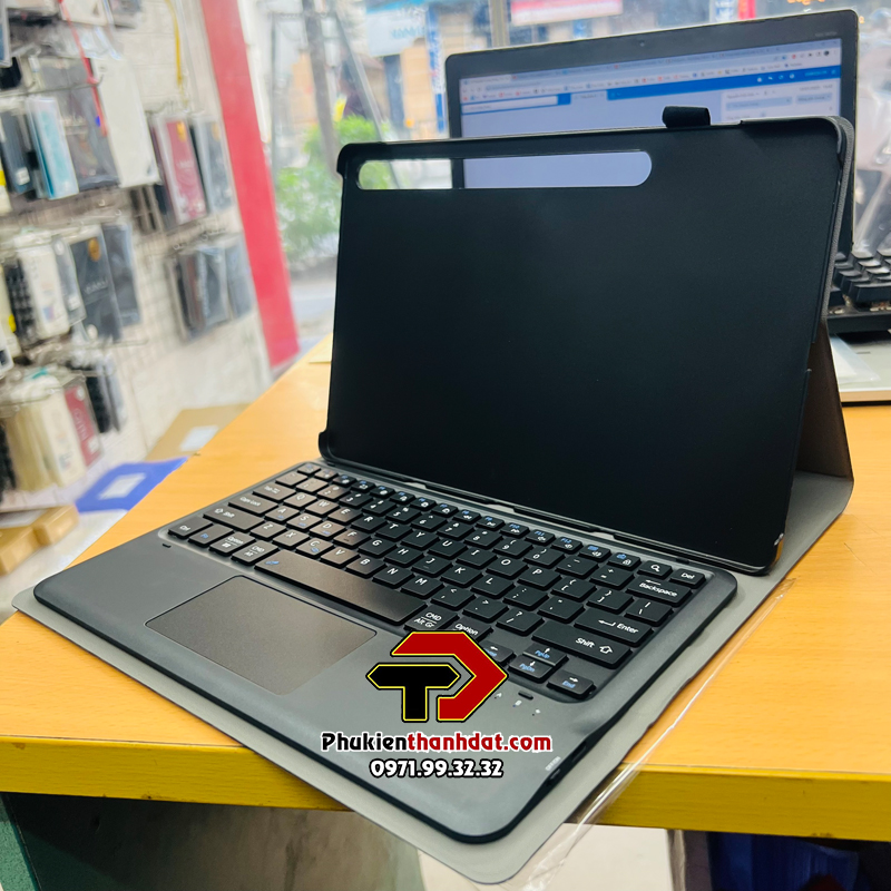 Bao da kèm bàn phím cho SamSung Galaxy Tab S7 FE, Tab S7+ Plus, Tab S8+ Plus có bàn di chuột TrackPad