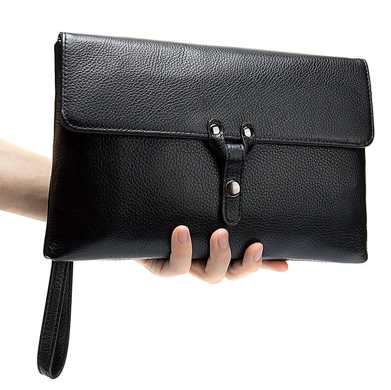 Clutch, Ví Cầm Tay Thời Trang Nam Da Bò Cao Cấp CL20 Đen