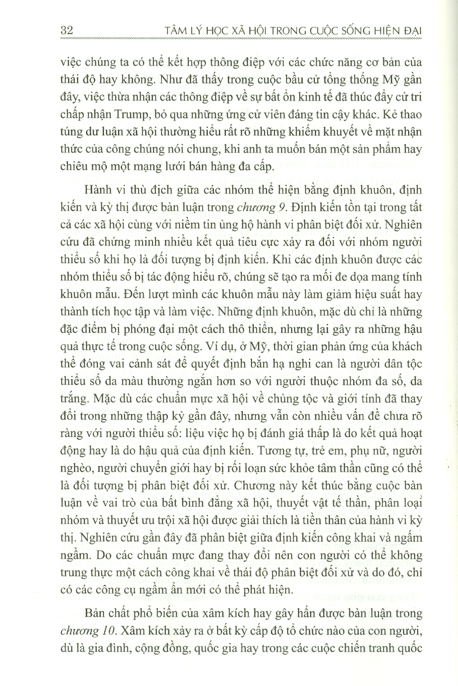 Tâm Lý Học Xã Hội Trong Cuộc Sống Hiện Đại (Tái bản lần 1) - Bìa Cứng