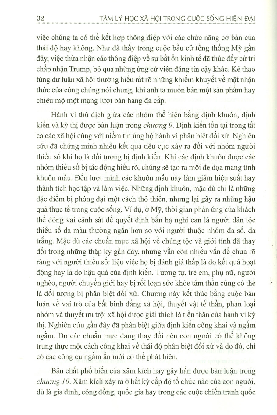 Tâm Lý Học Xã Hội Trong Cuộc Sống Hiện Đại - Bìa mềm