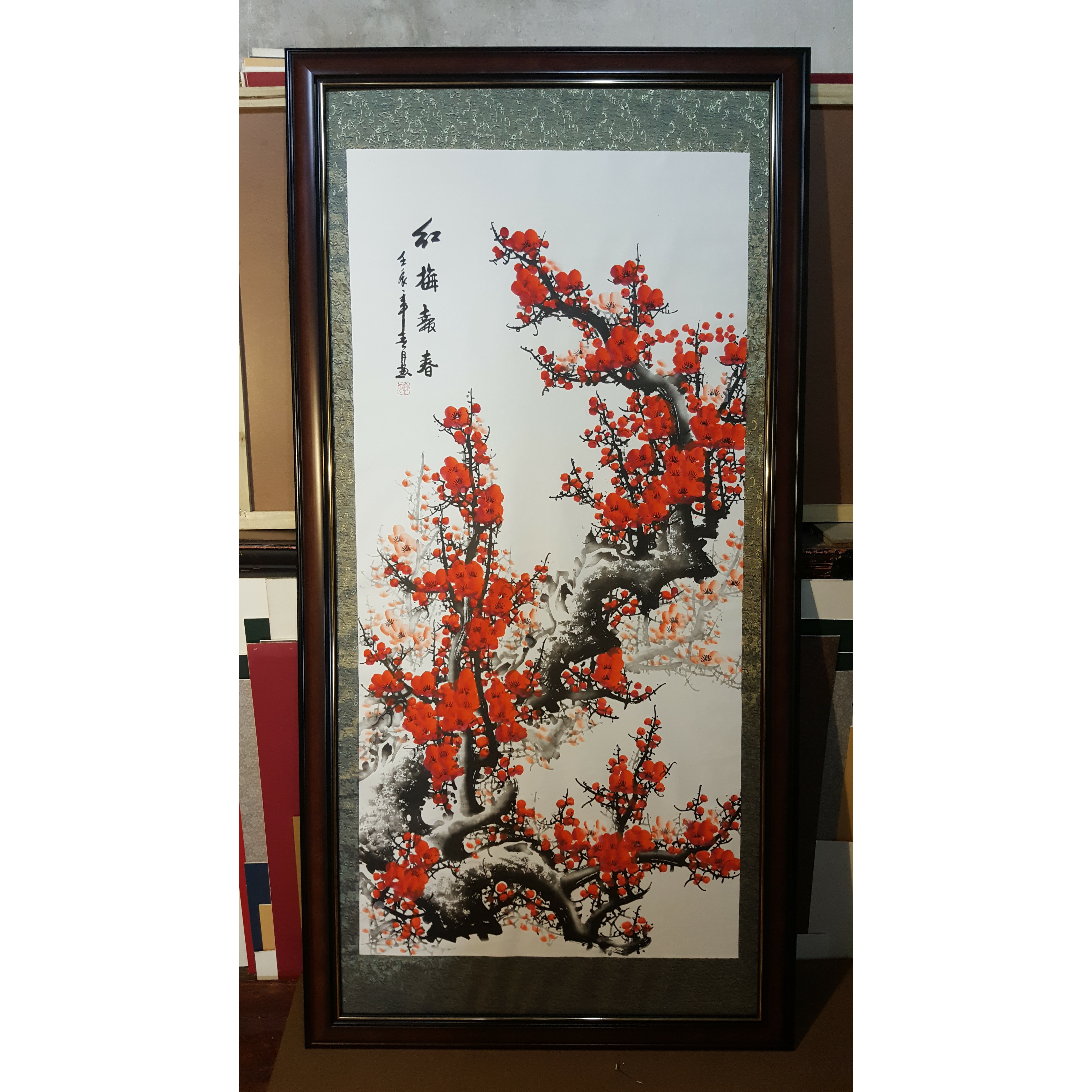 Tranh thủy mặc. MỘC LONG ĐÀO HOA