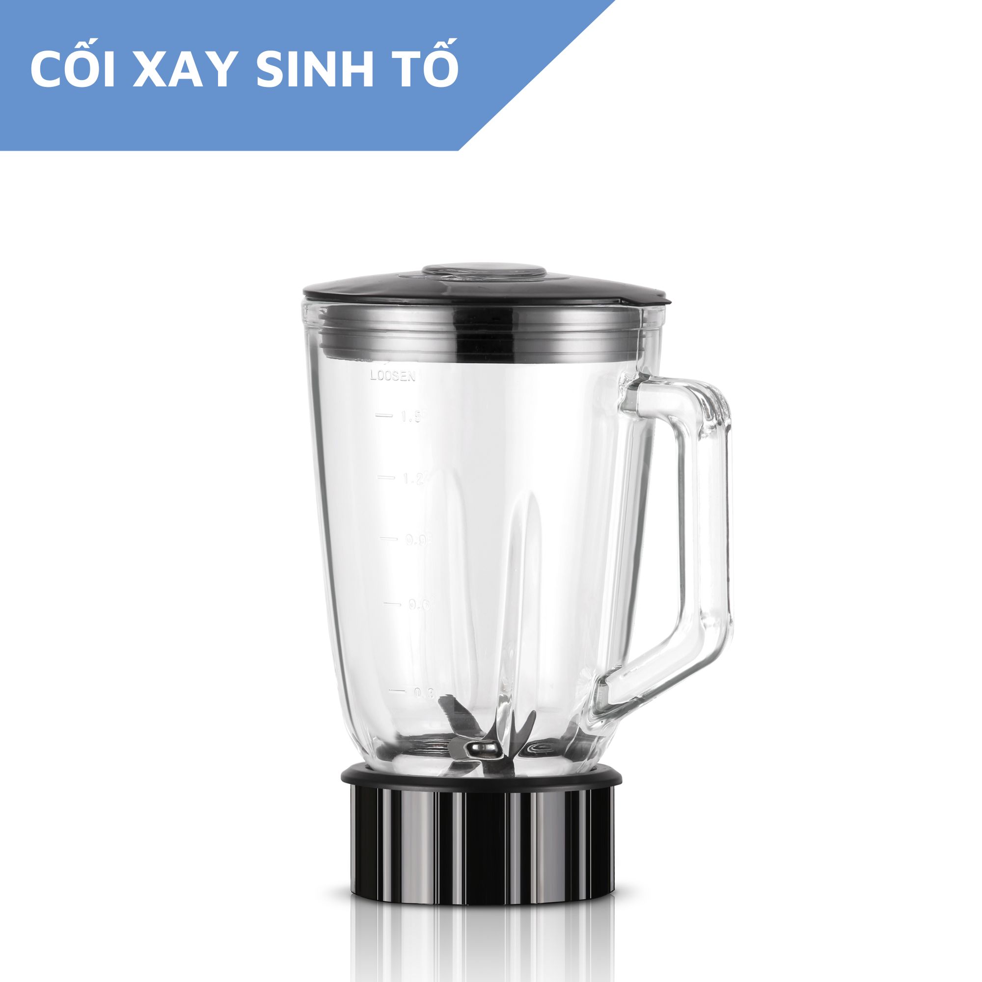 Máy xay sinh tố LEBENLANG gồm 2 cối xay tích hợp bình chứa dung tích 1,5l, công suất 800W, model LBMB6028 - hàng chính hãng